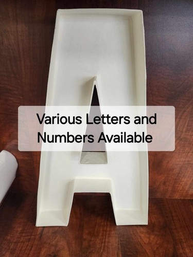 White fillable letter number - white,