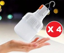 4 Pack, camping, fishing, emergency hanging LED USB rechargeable Lights