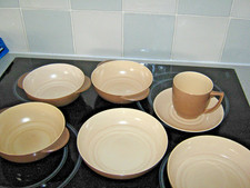 BRANKSOME CHINA Brown & Beige two-tone bowls