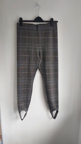 Papaya check stirrup leggings - papaya,
