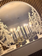 Bethlehem Lights X4 Silver Adjustable LED Candles With Timer & Sensor