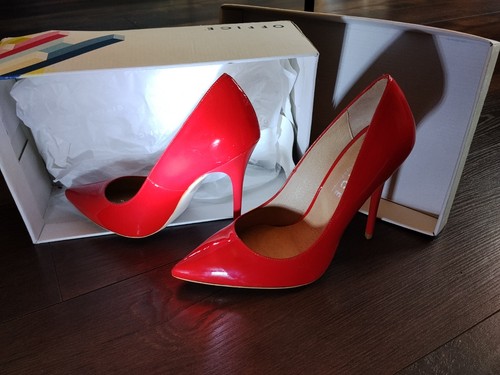Office women red patent - office,