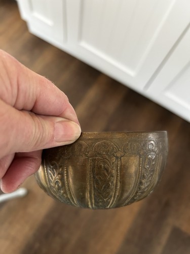 Old brass handcrafted floral - old,