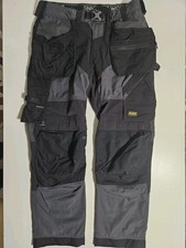 Snickers 6902 Work Trousers Grey Black Sz 54 38 waist 32 leg Holster Pocket