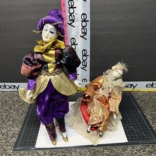 (2) Vintage Harlequin Pierrot