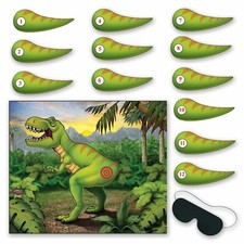 PIN THE TAIL ON THE DINOSAUR PARTY GAME DECORATION