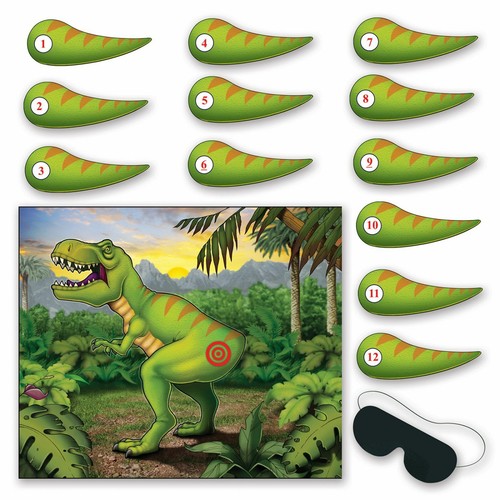 Pin the tail - pin, dinosaur