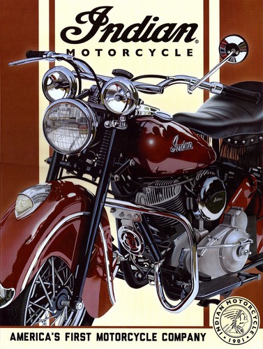 Indian motorcycle retro metal - motorcycle,,