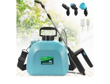 Battery Powered Sprayer 5L, Upgrade Electric Sprayer with 3 Mist Nozzles, USB