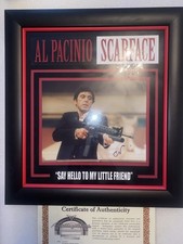 Al Pacino Signed Photo Scarface 16x17 Framed Display COA Included