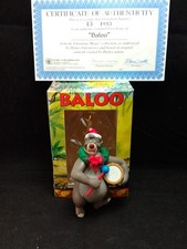 Disney Baloo Grolier Christmas Tree Decoration First Issue With Certificate. Sb8