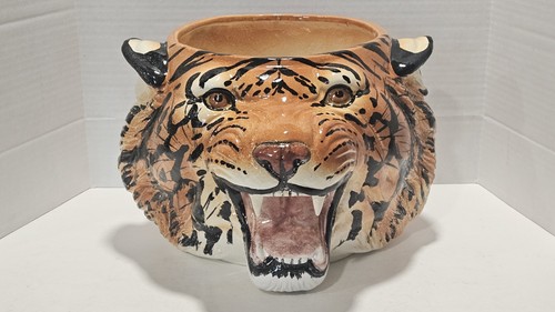 Vintage tiger head ceramic - vintage,