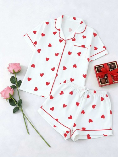 Women pajamas set with white - pajamas,