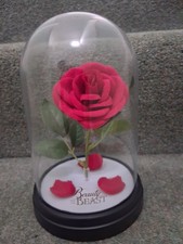 Beauty And The Beast Red Rose In Its Own Plastic Dome Case