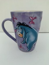 Eeyore Embossed 3D Mug Disney Disneyana Butterfly Ribbon Purple Pink Large 