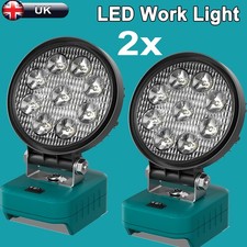 2X Cordless LED Work Light for Makita 18V LXT Battery for BL1860 BL1830 BL1850
