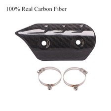 Motorcycle Exhaust Link Pipe Heat Shield Protector Carbon Fiber Cover Guard