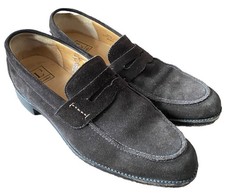 Loake Mens Nicholson Brown Leather Suede Loafer Size UK 9 Formal Shoes VGC