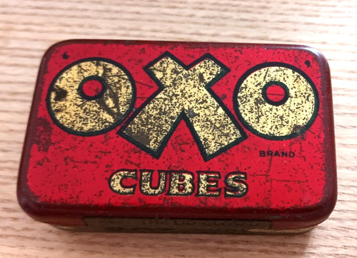 Vintage oxo cubes - cubes, red