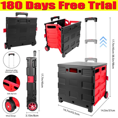 Folding boot cart shopping - folding,