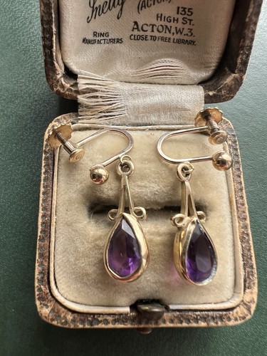 Stunning vintage amethyst drop - stunning,