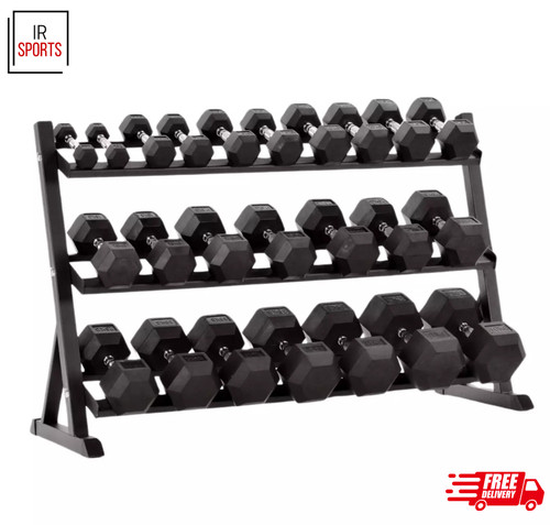 Hex dumbbell set - set, with