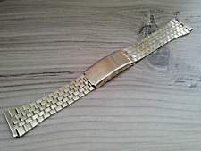 Brushed Gold Tone Stainless Steel 18mm Watch Strap Deployment Clasp