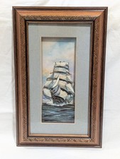 Quality 3D Tall Sailing Ship At Sea Framed Art / Picture  16" x 10"