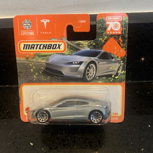 Matchbox tesla roadster grey - matchbox,