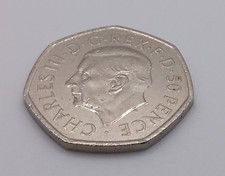 KING CHARLES III RARE 50p COIN (2022) CIRCULATED/FREEPOST