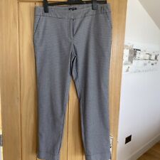 Warehouse Black Checked Ankle Grazer Side Pocket Trousers 14