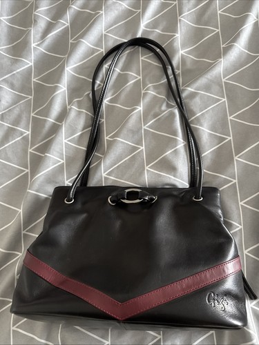 Gigi black leather shoulder - black,