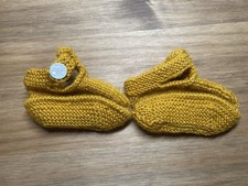 Handmade Baby Booties 10cm Sole ( 0-6 Months )