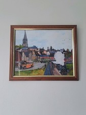 Framed Print Of STEAM TRAIN Chesterfield Tunnel Hollis Lane Circa 1955 29x24cm