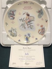 A Calendar of Flower Fairies JULY by Danbury Mint - Coalport Plates