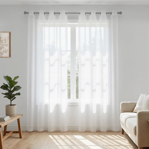 White sheer curtains 84 - white,