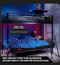 X Rocker 2020148 Triple Sleeper Bunk Bed - Black