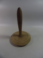 Vintage Wooden Large Butter Press / Vegetable Masher . 22cm high / 15cm Diameter
