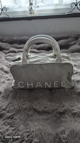 Chanel white grey bowler - chanel,