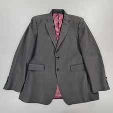 Charles Tyrwhitt Mens Suit Jacket Grey 42 R Wool Slim Fit Blazer Single Breasted