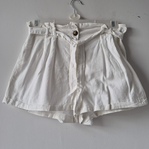 Primark white linen - white, shorts
