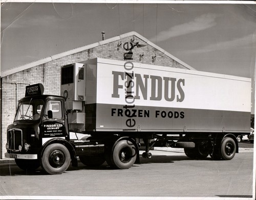 1950 aec lorry findus - aec, frozen