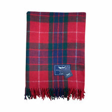 New Original Wool Scottish Throw Large Wool Tartan Rug Fraser Red Travel Blanket