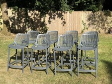 H2O Bar Stool 65 Mid Height Seat Grey