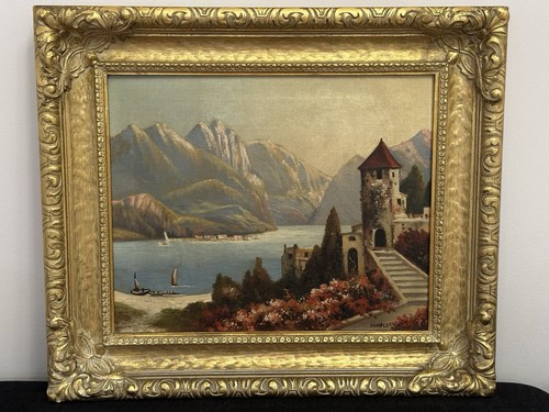 Antique framed coastal - framed,