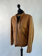 Vintage Interstate Leather Motorcycle Jacket Mens Biker Cafe Racer size L