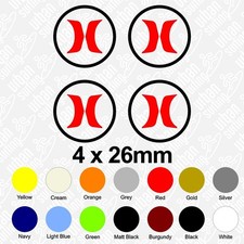 4 x 26mm Window Wheel Stickers
