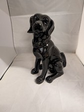 Labrador Black Dog figure approx 12" tall in good condition