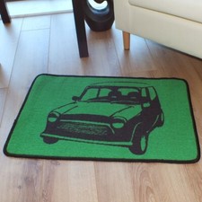 New Mini Car 50cm x 80cm Gel Backed Mat Rug Green