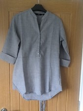 Women's 2x Simon Jersey Grey tunic's Size 8 3/4 Sleeves with Tie Belt 25% linen 